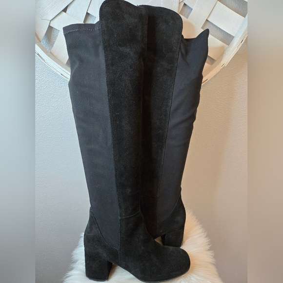 La Canadienne OTK Boots Black Sued Sz 6.5 New - Picture 2 of 11